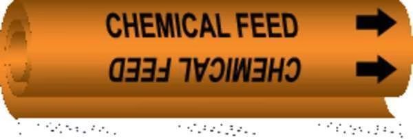 Pipe Marker, Chemical Feed, 5808-O, BRADY, Mfr# 5808-O