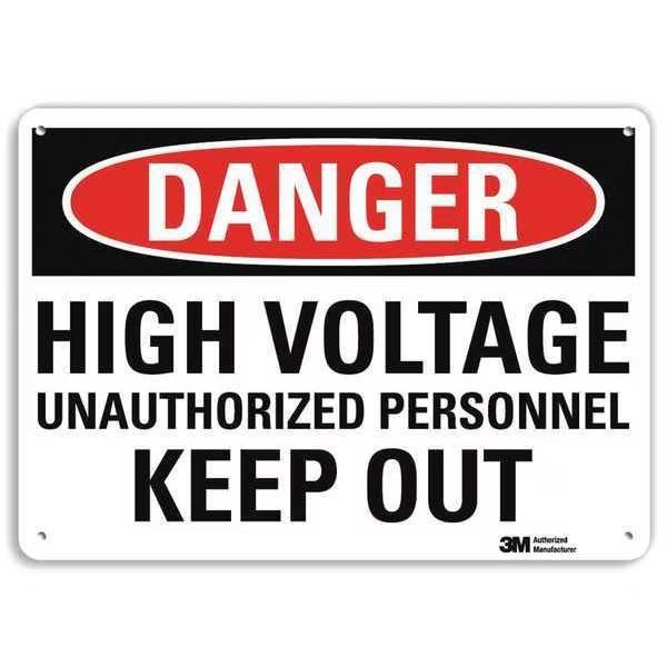 Plastic Danger Sign, 4 Holes, 10