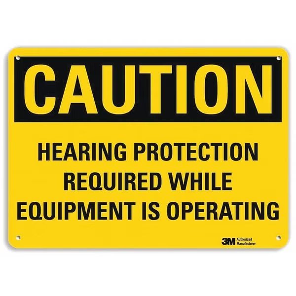 Plastic Caution Sign, 4 Holes, 14