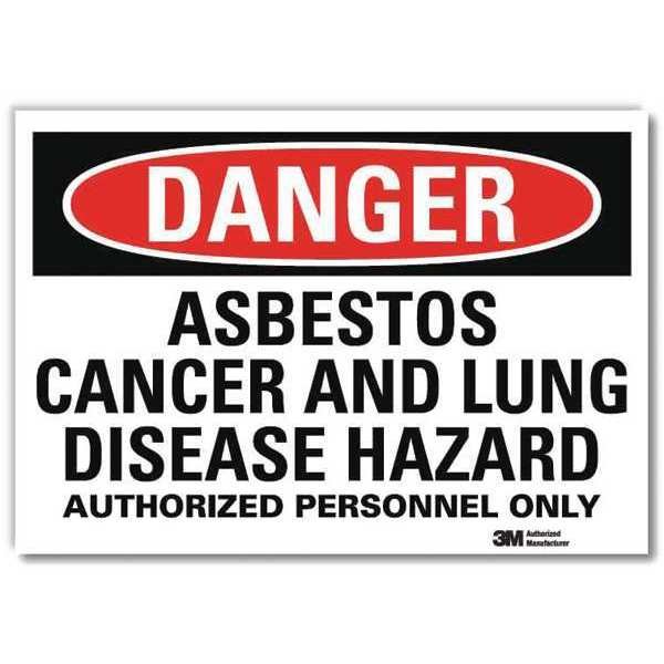 Danger Sign, 7 in H, 10 in W, Vertical Rectangle, English, U1-1044-RD_10X7, LYLE, Mfr# U1-1044-RD_10X7