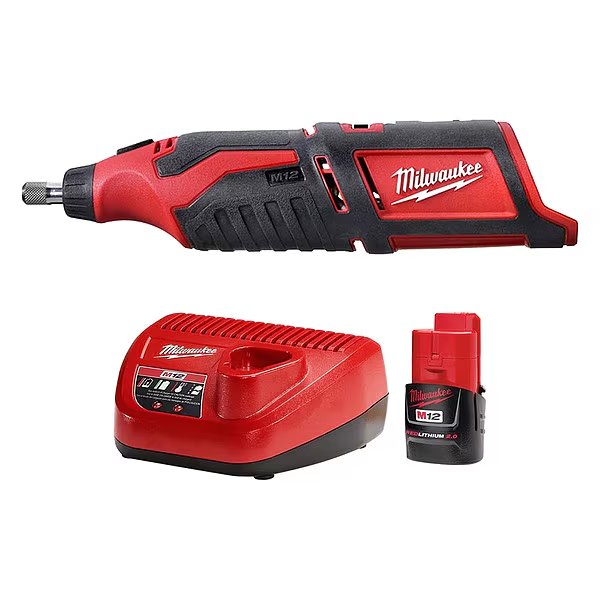 Rotary Tool and Battery Kit, Milwaukee Tool, Mfr#: 2460-20, 48-59-2420