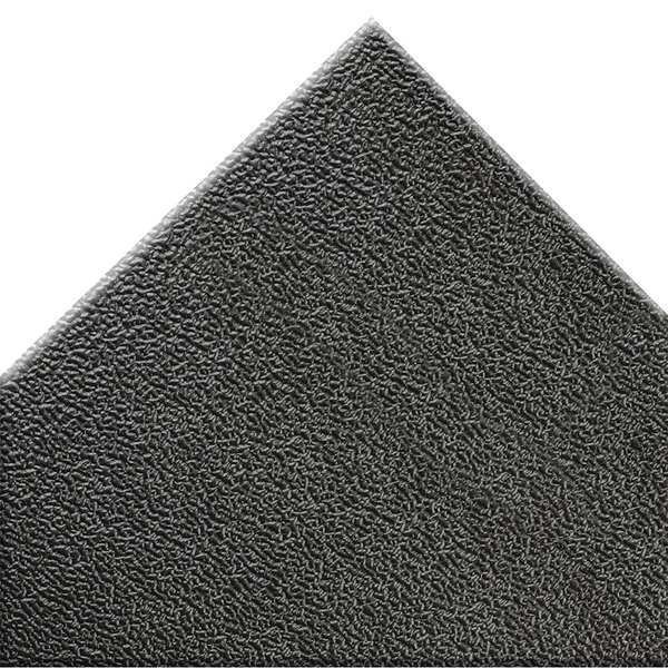 Antifatigue Mat, Black, 5 ft. L x 3 ft. W, PVC Foam, Pebble Surface Pattern, 3/8