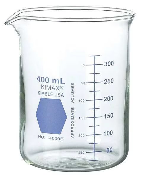 Griffin Beaker, 1000mL, Glass, Clear, PK6, KIMBLE CHASE, Mfr# 14000B-1000