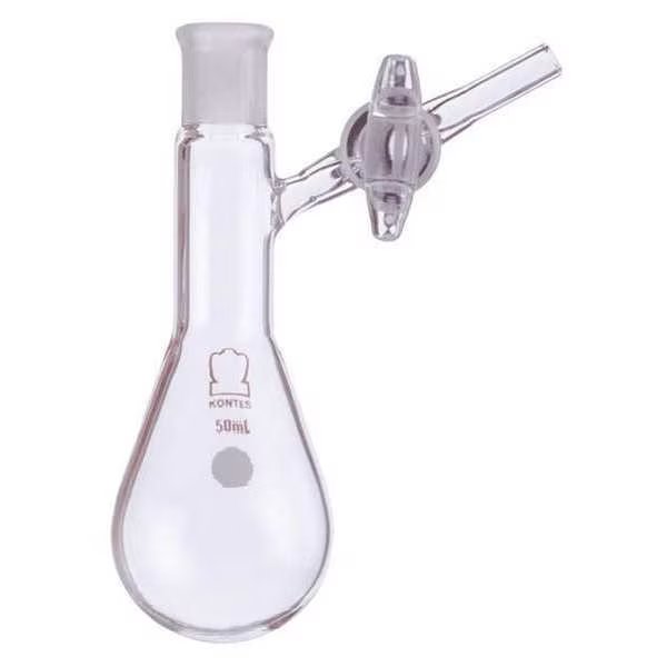 Schlenk Tube Flask, 25mL, Glass, Clear, KIMBLE CHASE, Mfr# 213100-0214
