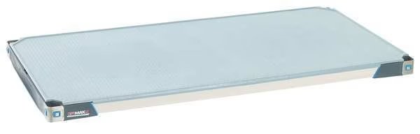 Plastic Shelf, Solid Style, 18 in D, 60 in W, 1 7/8 in H, Taupe/Blue, METRO, Mfr# MX1860F-4