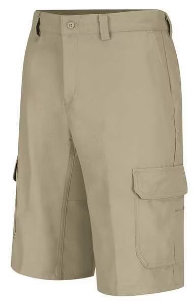 Cargo Shorts, Khaki, Cotton/Polyester, DICKIES, Mfr# WP90KH 30 12