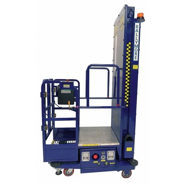 Personnel Lift, Push-Around Drive, 650 lb Load Capacity, 7 ft 10 in Max. Work Height, Ballymore, Mfr#: PS-12