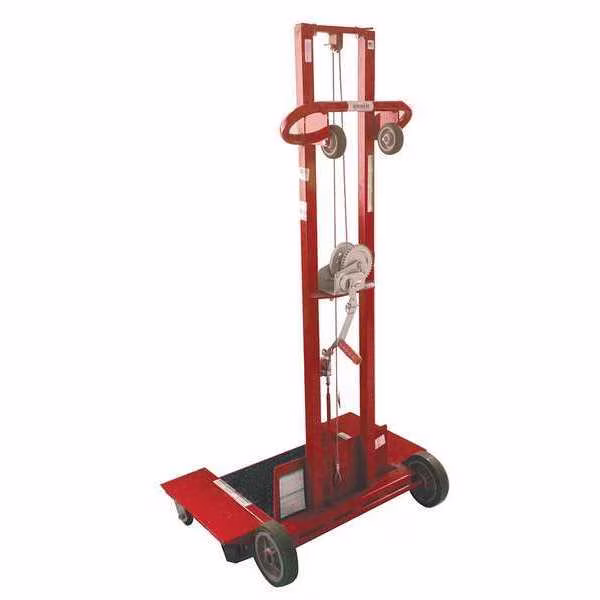 Manual Platform Lift Truck, Manual, 500 lb Load Capacity, Hand Winch Lift Control, Dayton, Mfr#: 26Y452