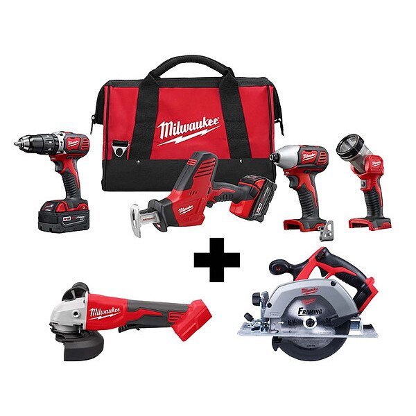 M18 4Tool Kit, M18 Grinder, M18 Circ Saw, Milwaukee Tool, Mfr#: 2695-24, 2686-20, 2630-20