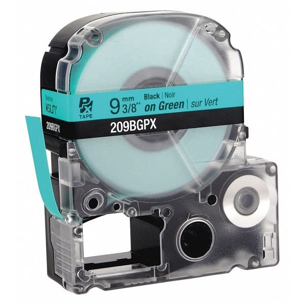 Black Ink/Green Tape, Glossy, 3/8