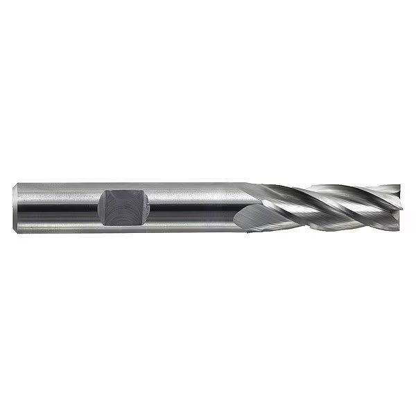 Hss Generl Purpose End Mill, Sq., 27/64x1
