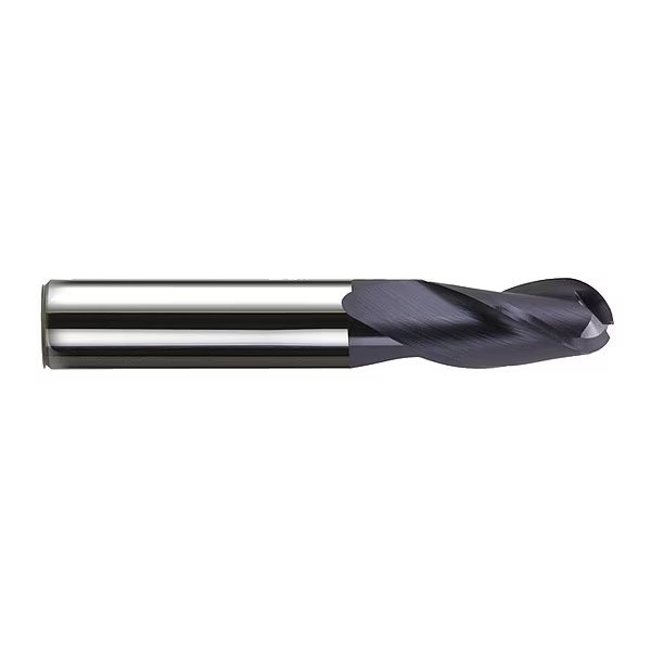 Hgh Prfrmnc End Mill, Crbd, Bll End, 7/16x1, Number of Flutes: 3, MELIN TOOL CO, Mfr# EMG-1414-B-DLC