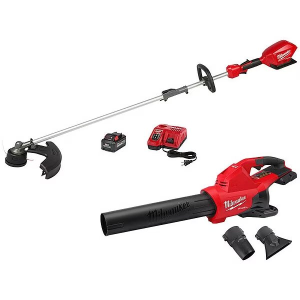 String Trimmer and Blower, 18 V, 600 cfm, Milwaukee Tool, Mfr#: 2825-21ST, 2824-20
