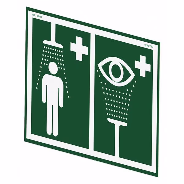 Safety Shower And Eye/Face Sign, Universl, Hughes Safety Showers, Mfr#: ES-SIGN
