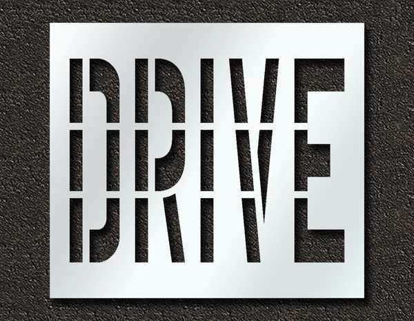 Pavement Stencil, Drive, 36 in, RAE, Mfr# STL-116-73607