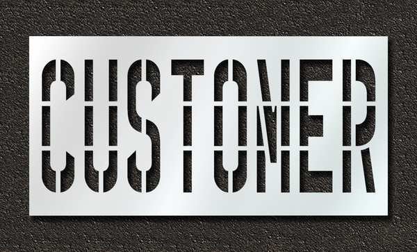 Pavement Stencil, Customer, 36 in, RAE, Mfr# STL-116-73614