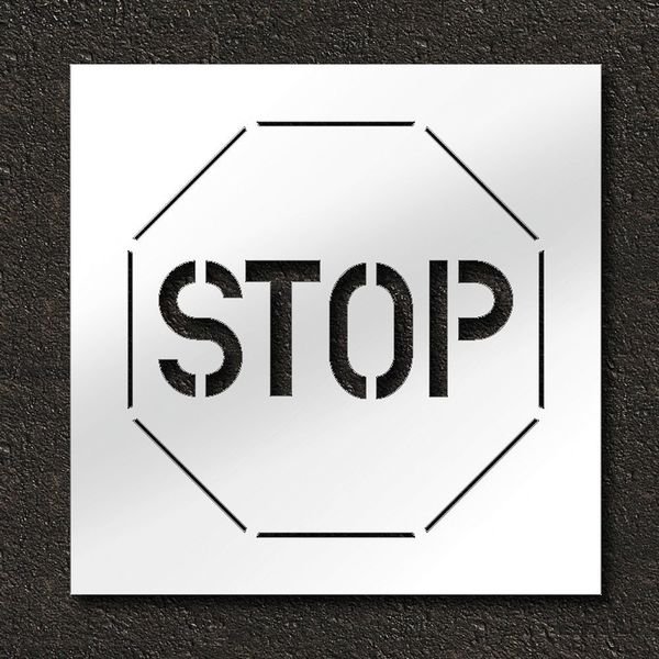 Stencil, Stop, 24 in, Rae, Mfr#: STL-116-12401