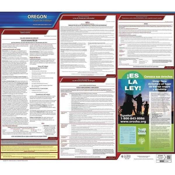 Labor Law Poster, State Labor Law, OR, Jj Keller, Mfr#: 200-OR