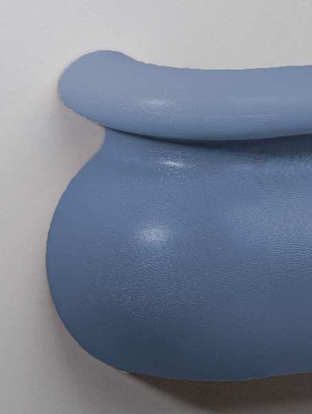 Left Handrail Return, Wndsr Blue, 3-3/16In, PAWLING, Mfr# BRL-625-0-265