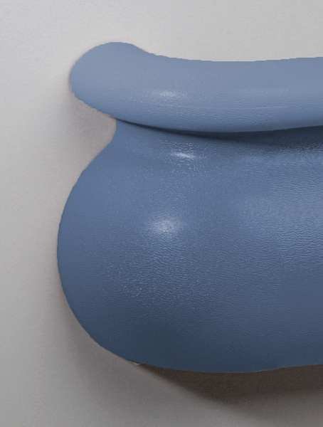 Left Handrail Return, Wndsr Blue, 3-3/16In, PAWLING, Mfr# BRL-625S-0-265