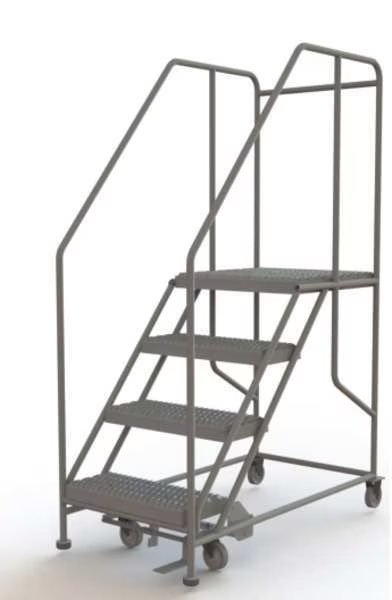 Rolling Work Platform, Steel, 4 Steps, Tri-Arc, Mfr#: WLWP142424SL