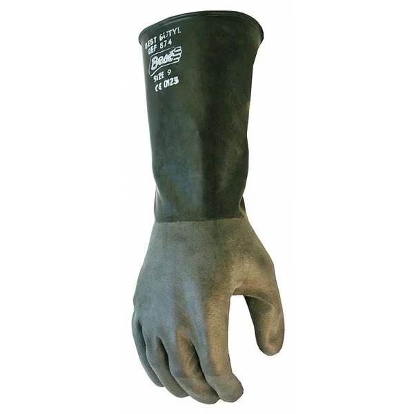 Chemical Resistant Gloves, Butyl, XL, PR, SHOWA, Mfr# 874-10