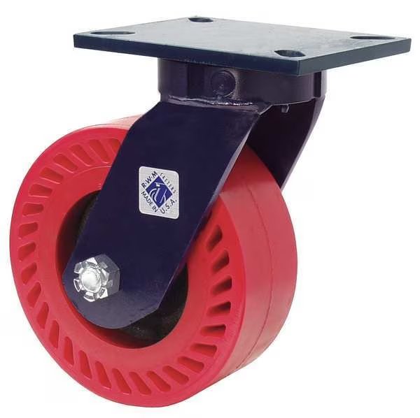 Kingpinless Swivel Plate Caster, 5500 lb., RWM, Mfr# 76-FST-0830-S