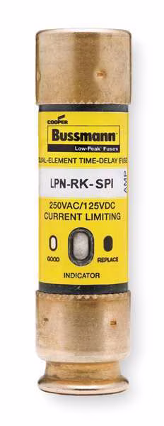 UL Class Fuse, RK1 Class, LPN-RK-SPI Series, Time-Delay, 35A, 250V AC, Indicating