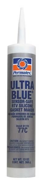 Low Odor, Noncorrosive RTV Silicone Sealant, 13 oz, Blue, Temp Range -65 to 500 Degrees F, Permatex, Mfr#: 81725
