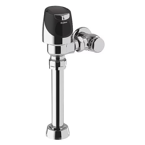 1.6 gpf, Chrome, Single Flush, Toilet Automatic Flush Valve, Sloan, Mfr#: Solis 8111-1.6