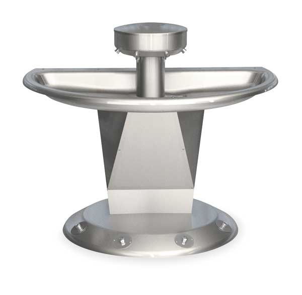 -, Semicircular, Shallow Bowl Wash Fountain, BRADLEY, Mfr# S93-632