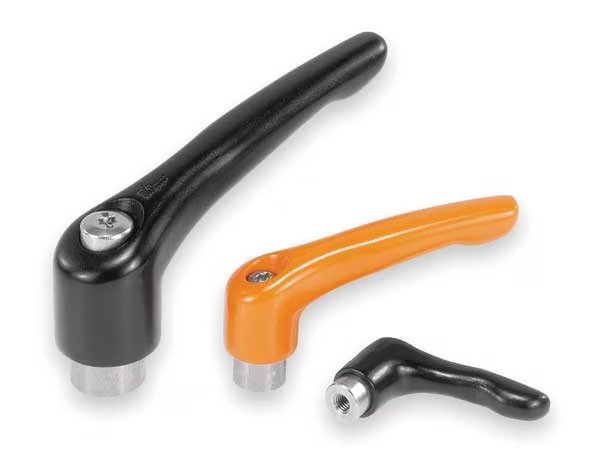 Adjustable Handle, Size: 5 5/8-11, Zinc Black Satin, Comp: Stainless Steel, Kipp, Mfr#: K0123.5A61