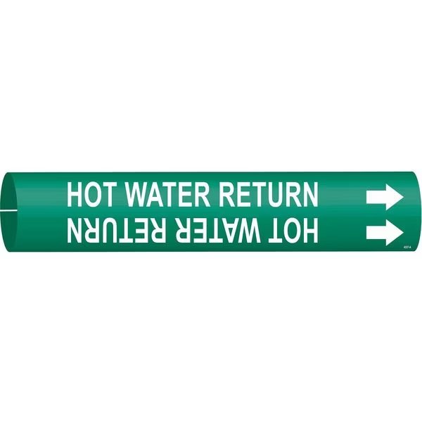 Pipe Mrkr, Hot Water Return, 3/4to1-3/8 In, 4337-A, Brady, Mfr#: 4337-A