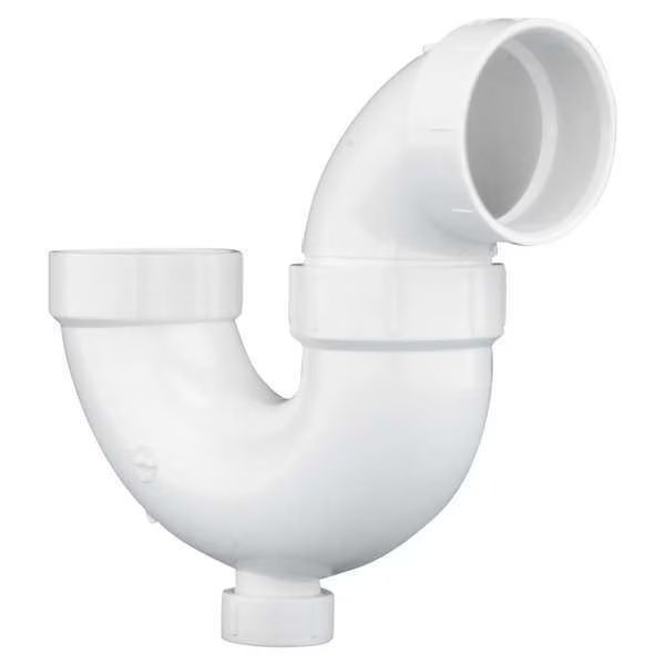 PVC, White Finish, P-Trap with Solvent Weld Joint and Cleanout, EnjoyTool select, Mfr# 05224