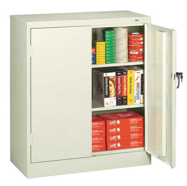 24 ga. ga. Carbon Steel Storage Cabinet, 36 in W, 42 in H, Stationary, TENNSCO, Mfr# 4218LGY