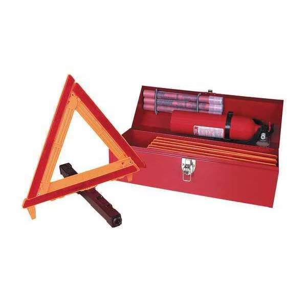 Roadside Emergency Kit/Triangle, 8 Piece, Cortina Safety Products, Mfr#: 95-04-004