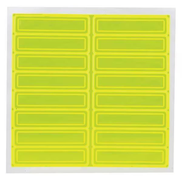 Hard Hat Label, 1 In. H, 4 In. W, PK16, LHR104GNYL, ACCUFORM, Mfr# LHR104GNYL