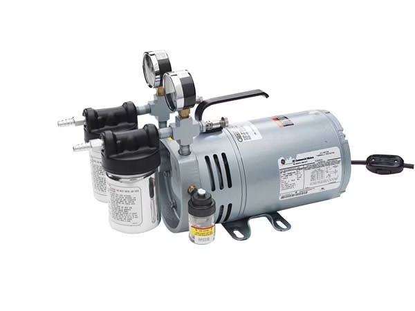 Vacuum Pump, Rotary Vane, 1/4 HP, 26 In HG, Gast, Mfr#: 0523-V4-G588NDX