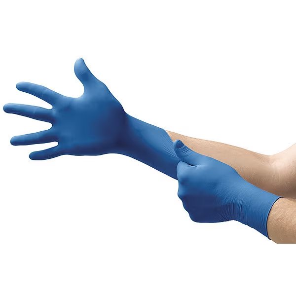 Exam Gloves, Nitrile, Powder Free, Blue, XS, 100 PK, ANSELL, Mfr# US-220-XS