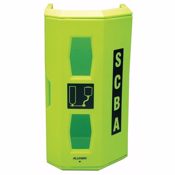 SCBA Wall Case, High Visibility Green, Linear LDPE, Allegro Industries, Mfr#: 4150