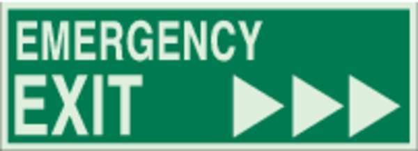 Emergency Exit Sign, 5X14