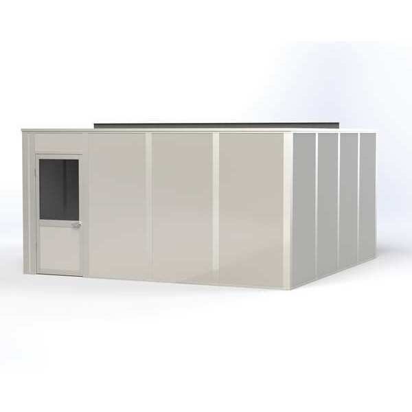 4-Wall Modular In-Plant Office, 8 ft H, 16 ft W, 16 ft D, Gray, Porta-King, Mfr#: VK1DW 16'x16' 4-Wall