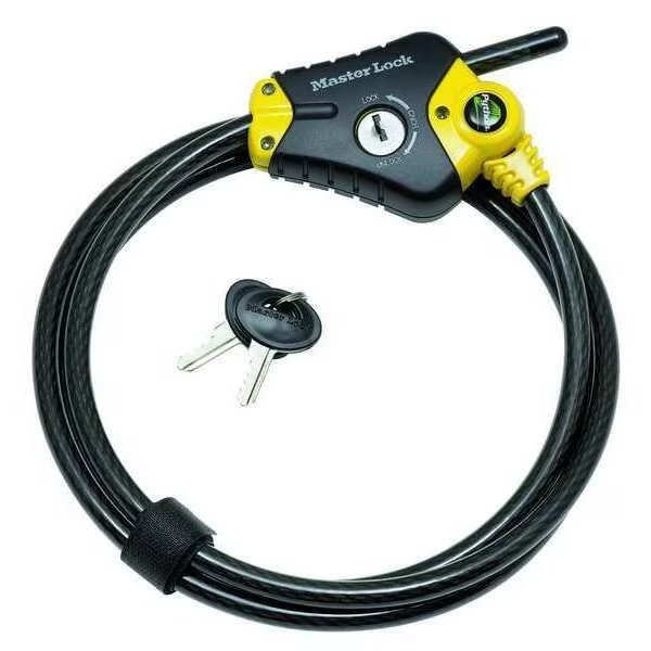 Integrated Lock and Cable, Adjustable, Master Lock, Mfr#: 8413DPF