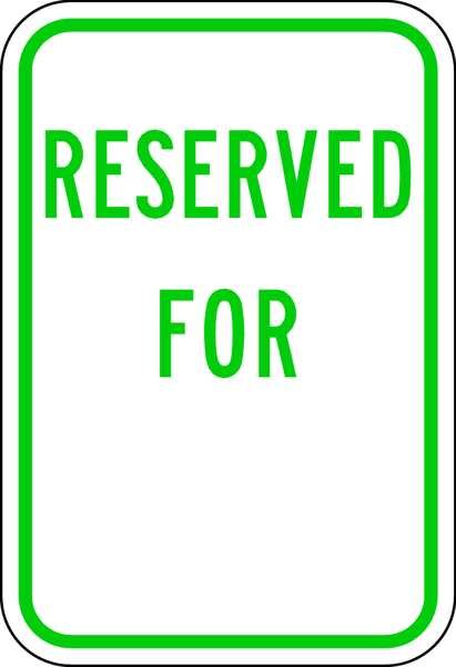 Reserved Parking Sign, 18