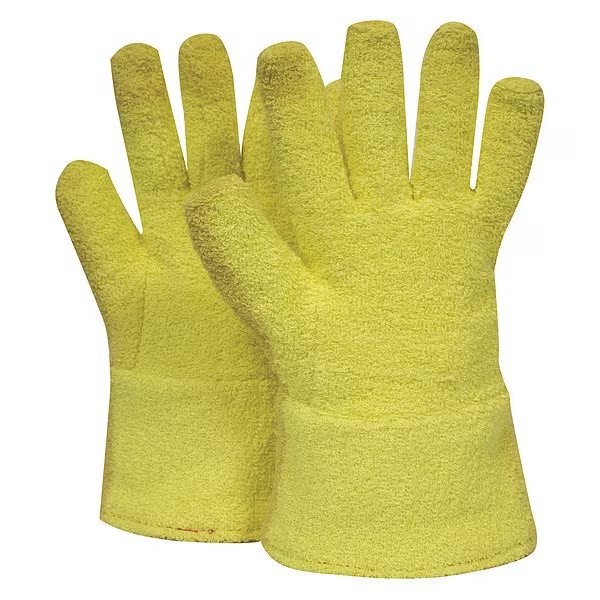 Heat Resist. Gloves, Yellow, Univ., PR, NATIONAL SAFETY APPAREL, Mfr# G46KTNL00213