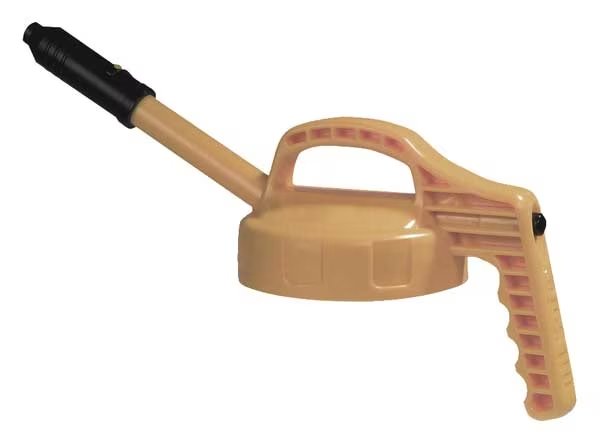 Stretch Spout Lid, w/0.5 In Outlet, Beige, Oil Safe, Mfr#: 100300