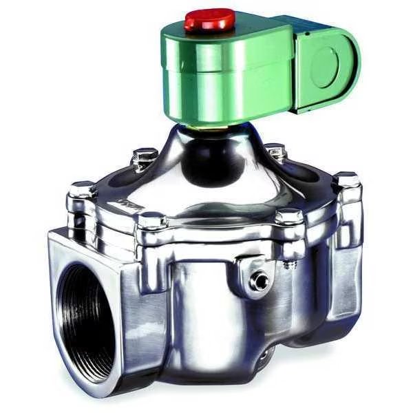 120V AC Aluminum Air and Fuel Gas Solenoid Valve, Normally Closed, 1 in Pipe Size, REDHAT, Mfr# 8215B050CSA
