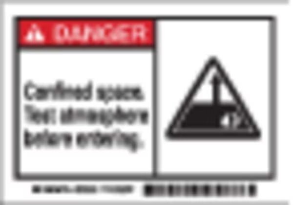 Danger Label, Instruction, 3-1/2 In. H, PK5, 86898, Brady, Mfr#: 86898