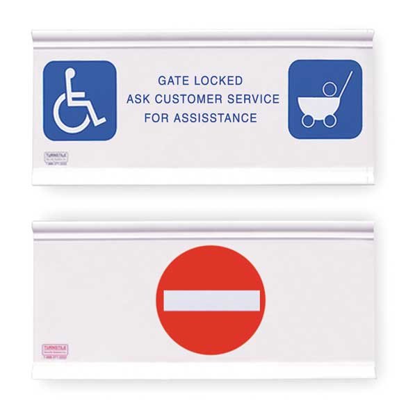 Gate Locked/No Entry, Gate Signage, Turnstile, Mfr#: GL-NE