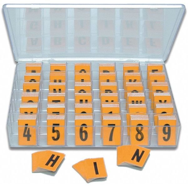 Label, 6, 1-1/2 In. H, Black On Orange, PK25, ELECTROMARK, Mfr# REFLKO1.06